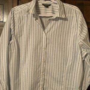 Eddie Bauer XL 100% cotton button down long sleeve shirt